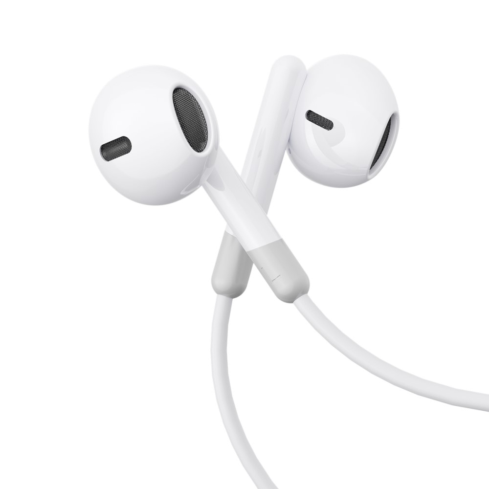 EW01 In-Ear Kopfhörer 3.5mm Klinken Anschluss mit Mikrofon und Lautstärkeregler - Weiss