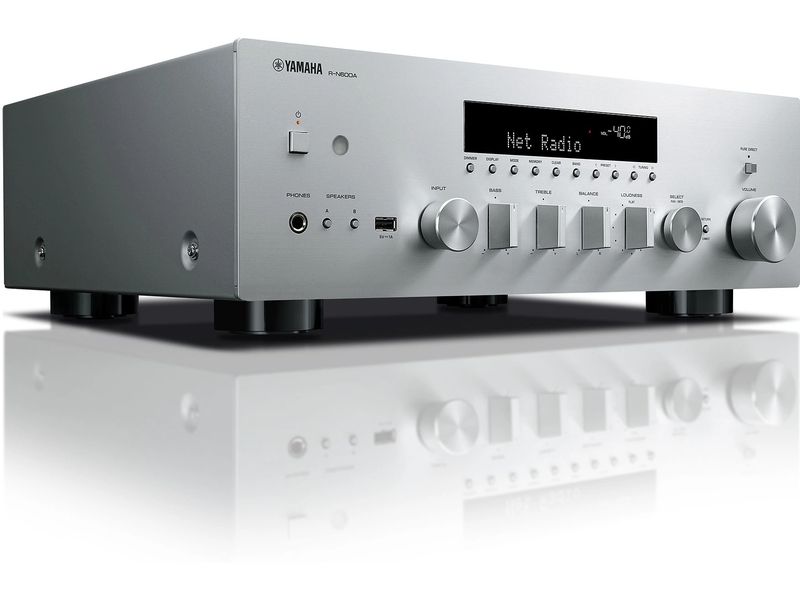 Yamaha AV-Receiver R-N600A Silber Stereo-Netzwerkreceiver mit DAB  und verschiedenen Streamingformaten