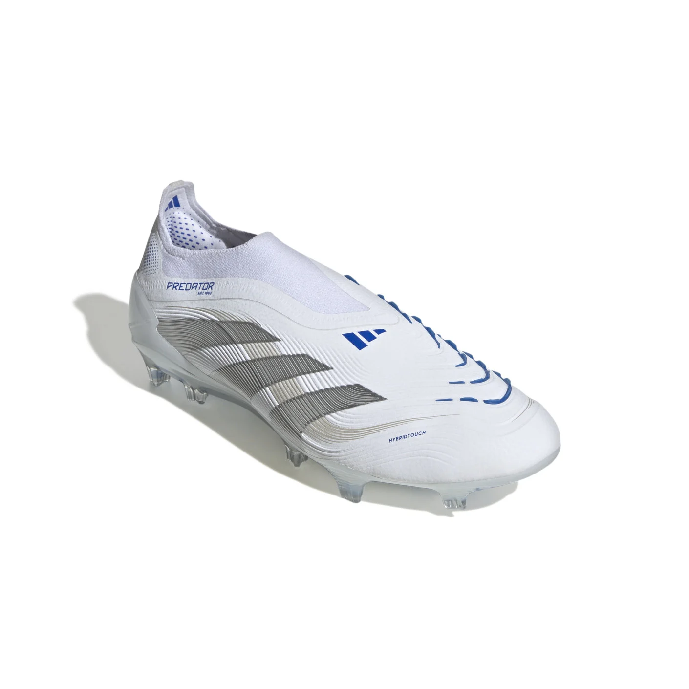 Adidas Predator Elite Veterloze Gras Voetbalschoenen (FG) Wit Zilver Blauw