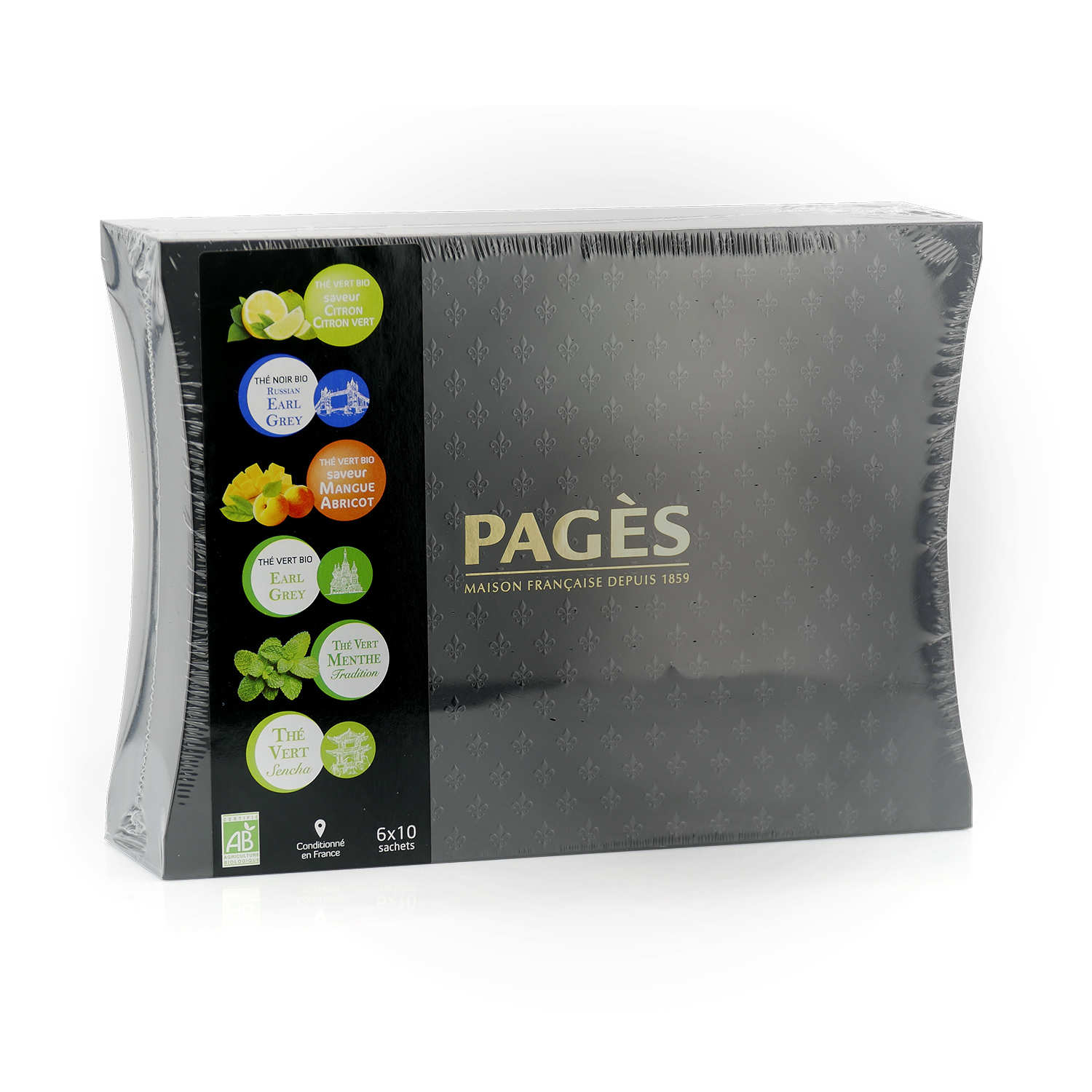 Coffret dégustation de thés biologique - Coffret carton