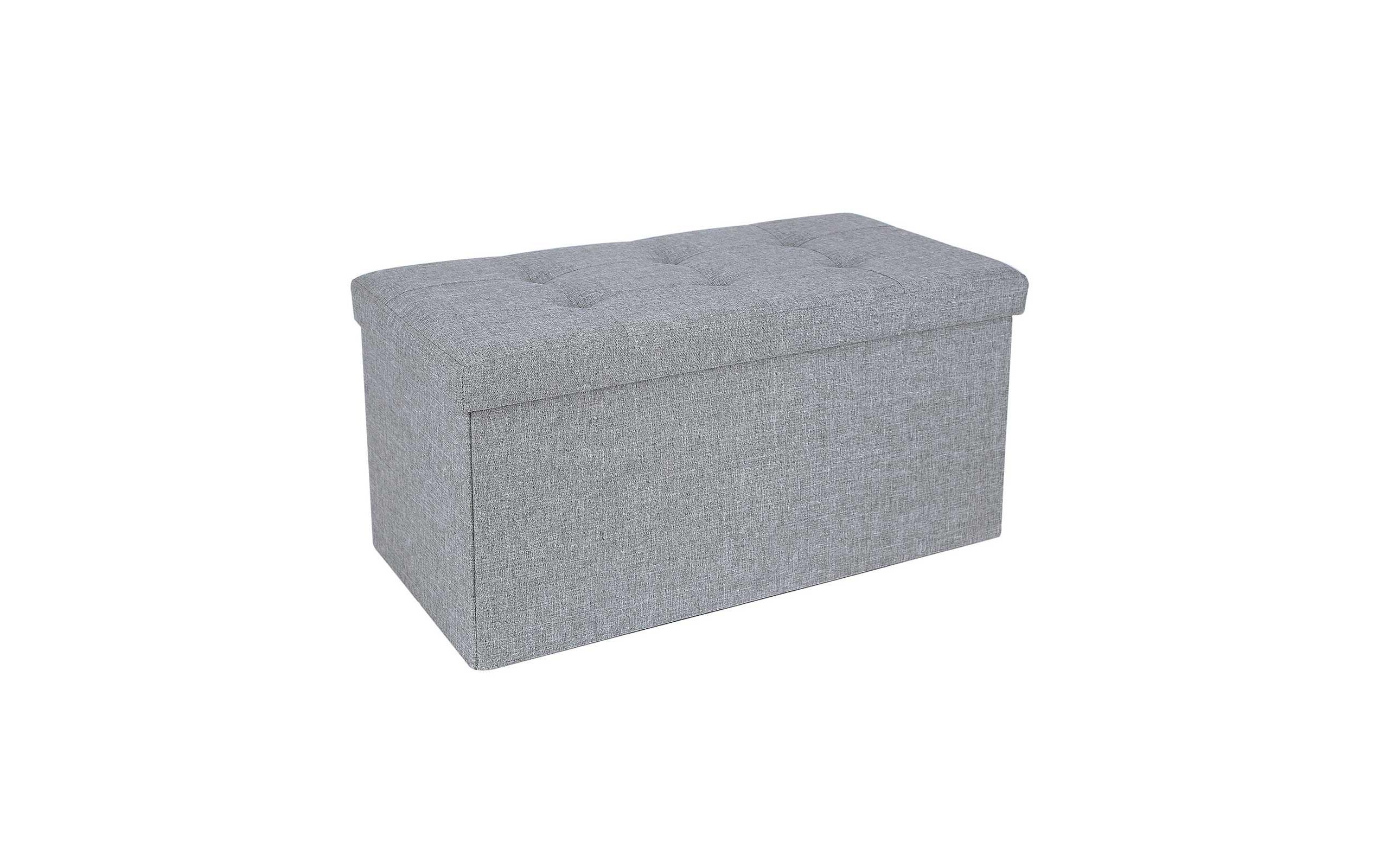 Sitztruhe Ottomane mit Stauraum 76 x 38 cm, GrauSitzbank