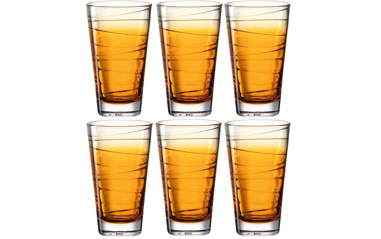 Trinkglas Vario Struttura 280 ml, 6 Stück, OrangeGläser-Set