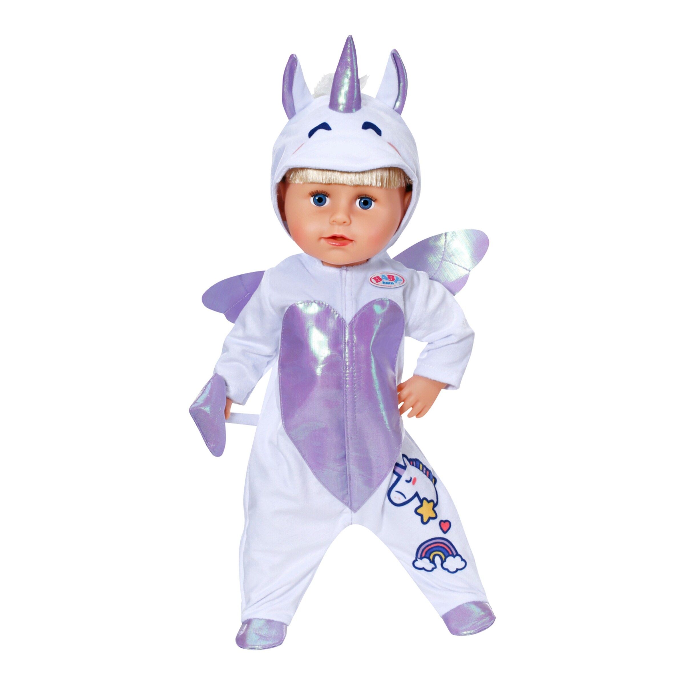 Zapf Creation - BABY BORN Puppen Outfit Einhorn Strampler 43cm
