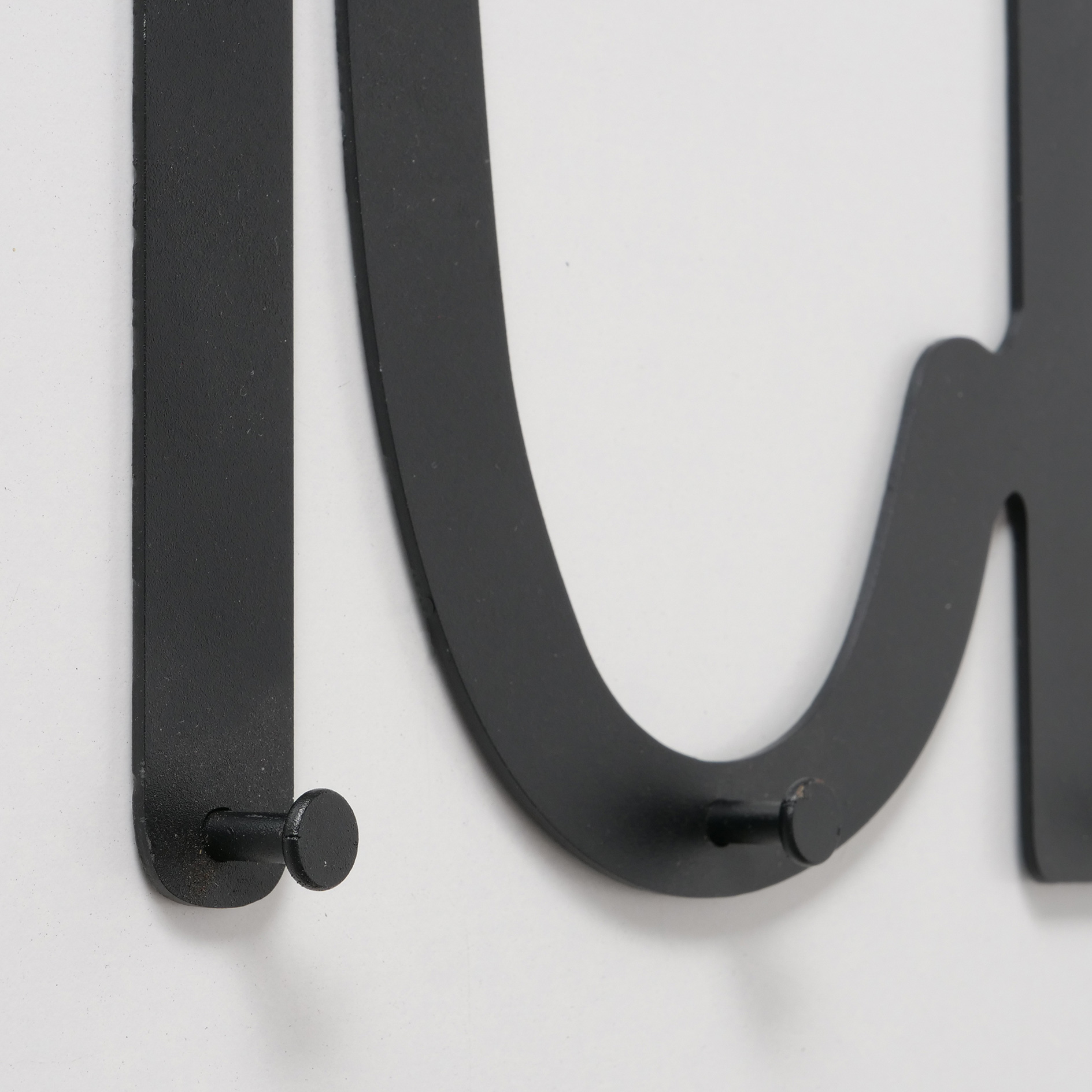 Garderobenhaken HELLO - schwarz matt - 5 Haken