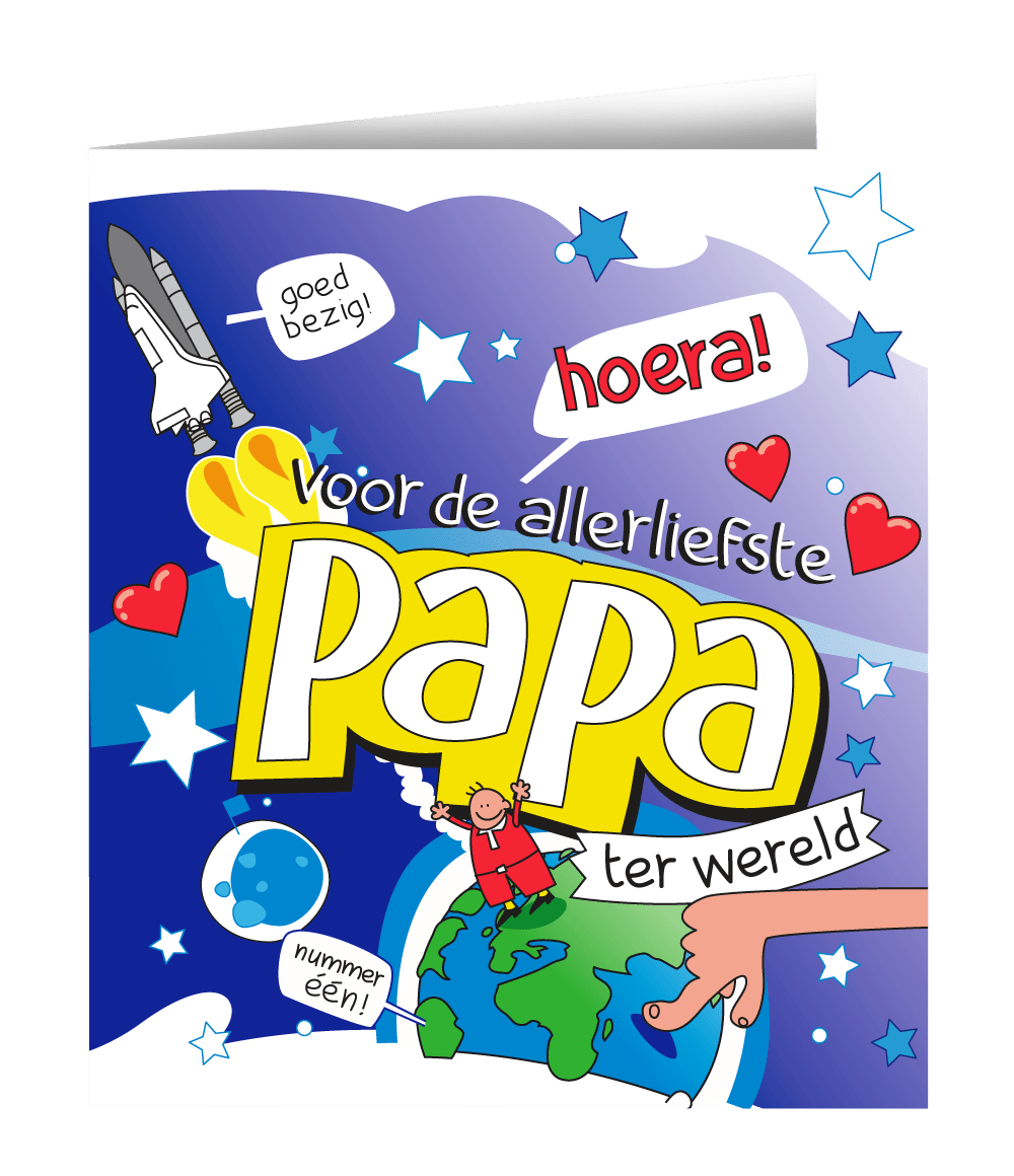 Wenskaart Papa 16,5cm