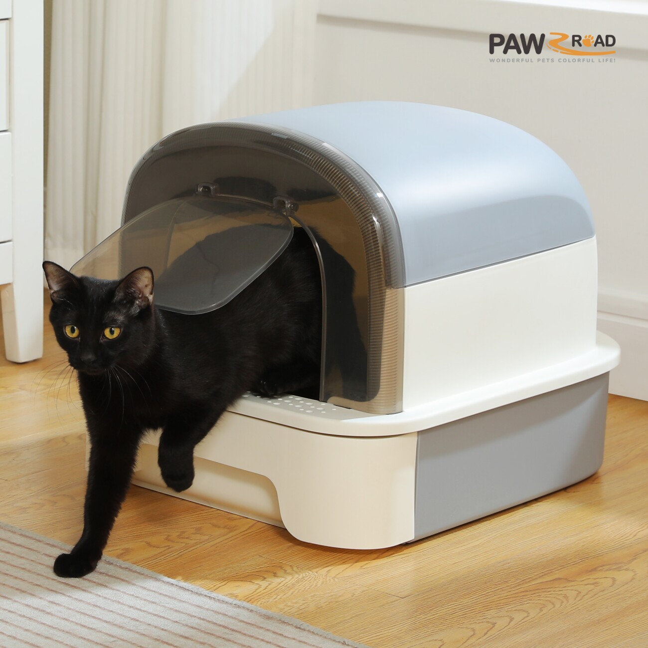 Pawz Road –Katzentoilette XL–mit Haube schwarz