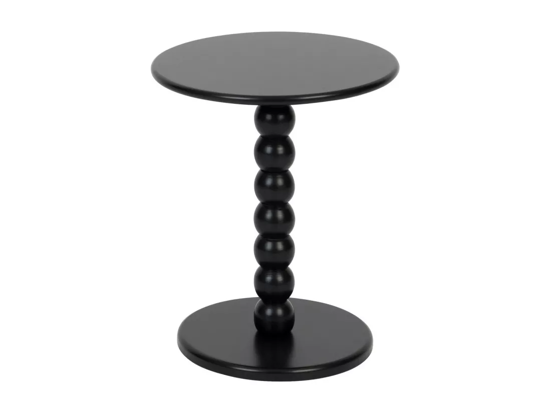 Table à café Table d'appoint en Bois Noir D 38 cm