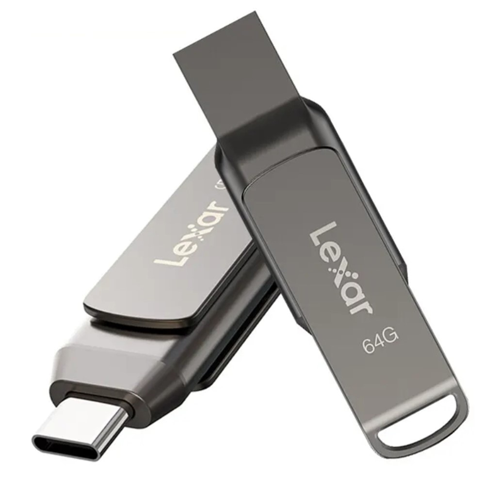(64GB) JumpDrive D400 USB C 3.1 / USB A 3.0 Speicher Stick Flash Drive (130 Mbit/s) - Schwarz