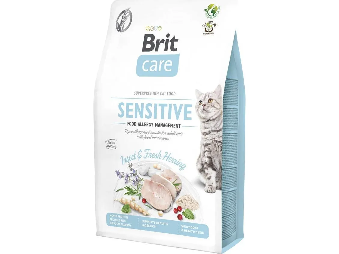Brit Care Cat GF Sensitive Food Allergy Management Insect & Herring 7 kg