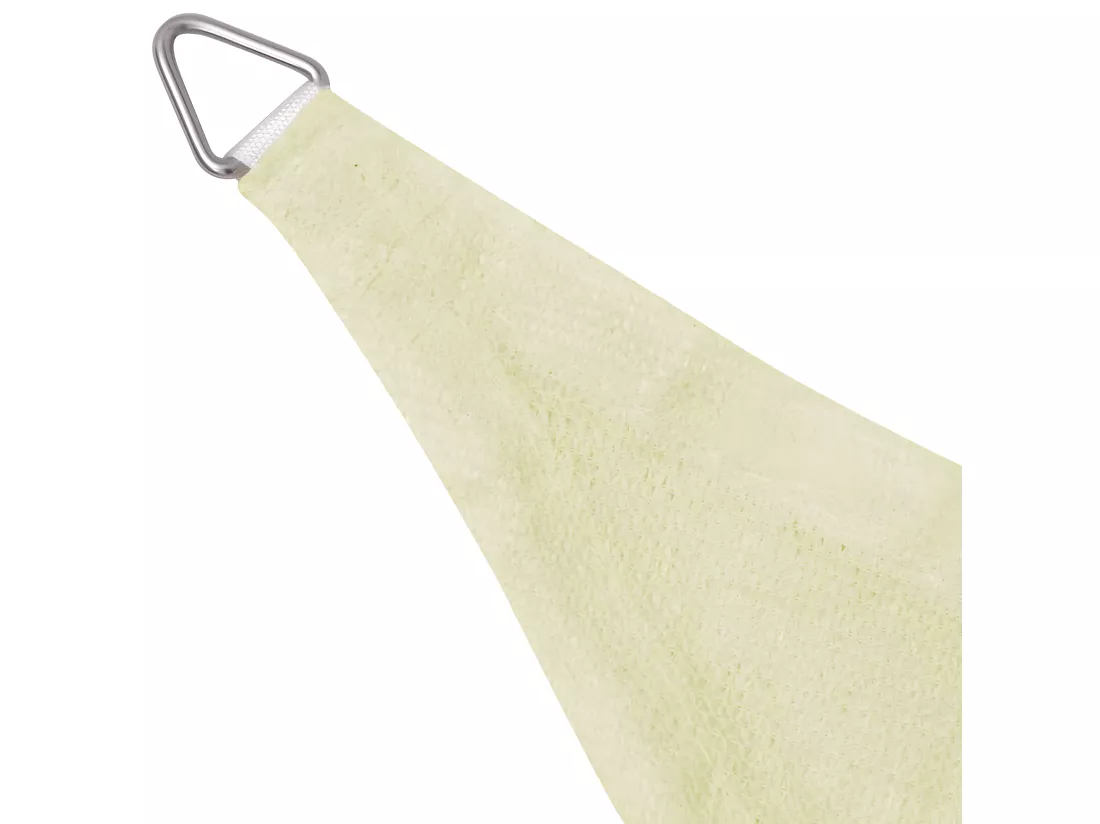 Voile d'ombrage en PEHD triangulaire 3,6x3,6x3,6 m Crème