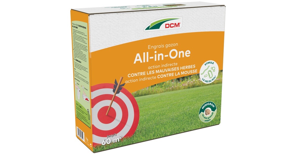 DCMGazonvoeding All-In-One 3 kg meststof  (Tot 60 m²)