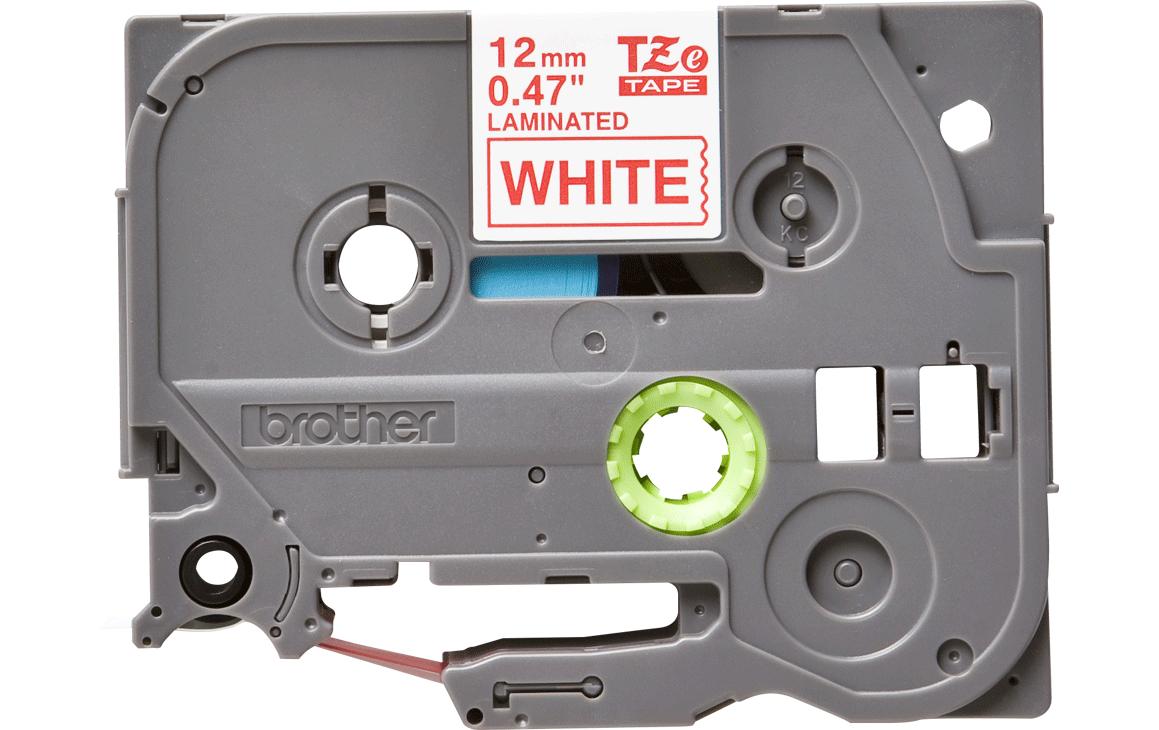 Beschriftungsband TZe-232 Rot auf Weiss12 mm-Beschriftungsband für Etikettendrucker