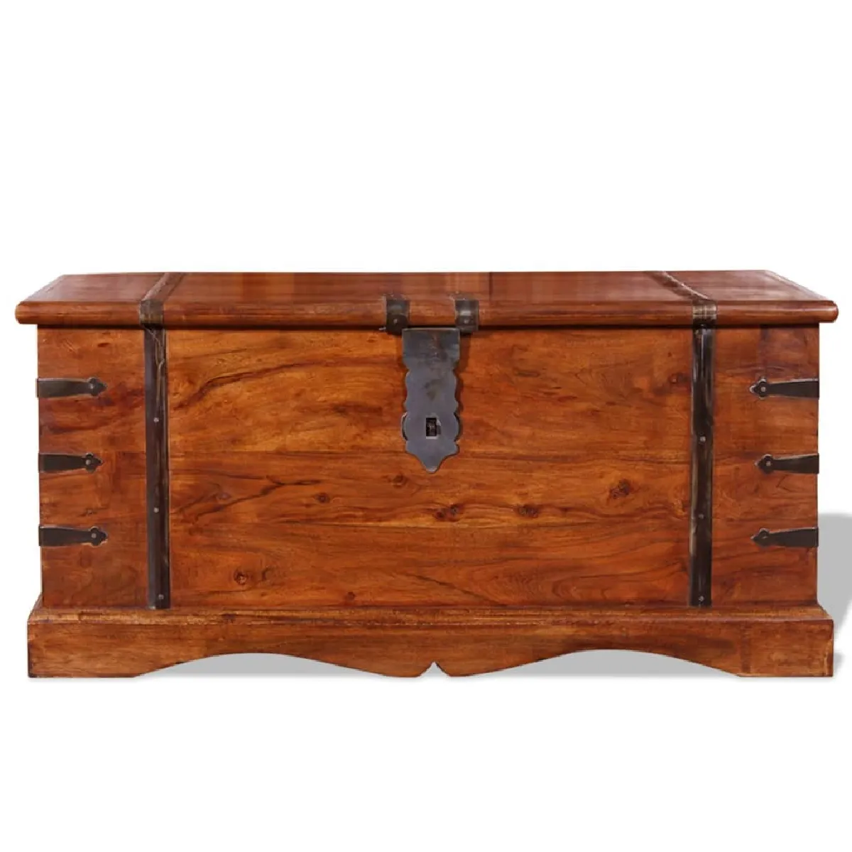 vidaXL Coffre de rangement Bois massif