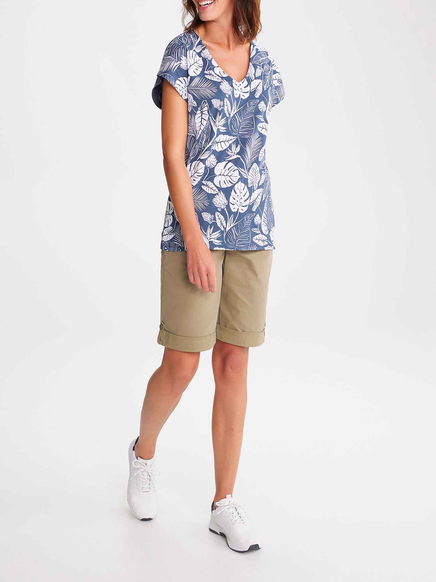 Tee Shirt Femme Manches Courtes Bleu