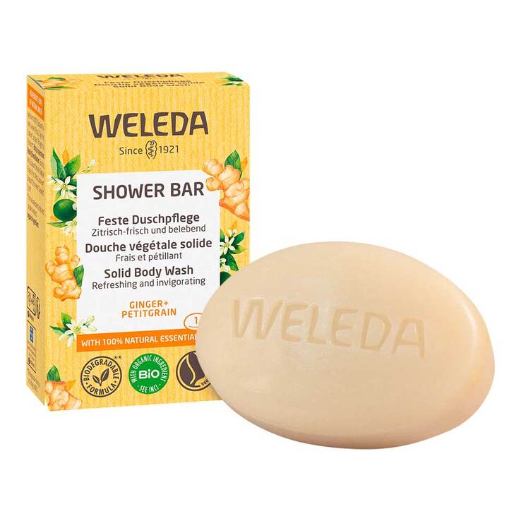 Weleda feste Duschpflege Ginger + Petitgrain, 75 g