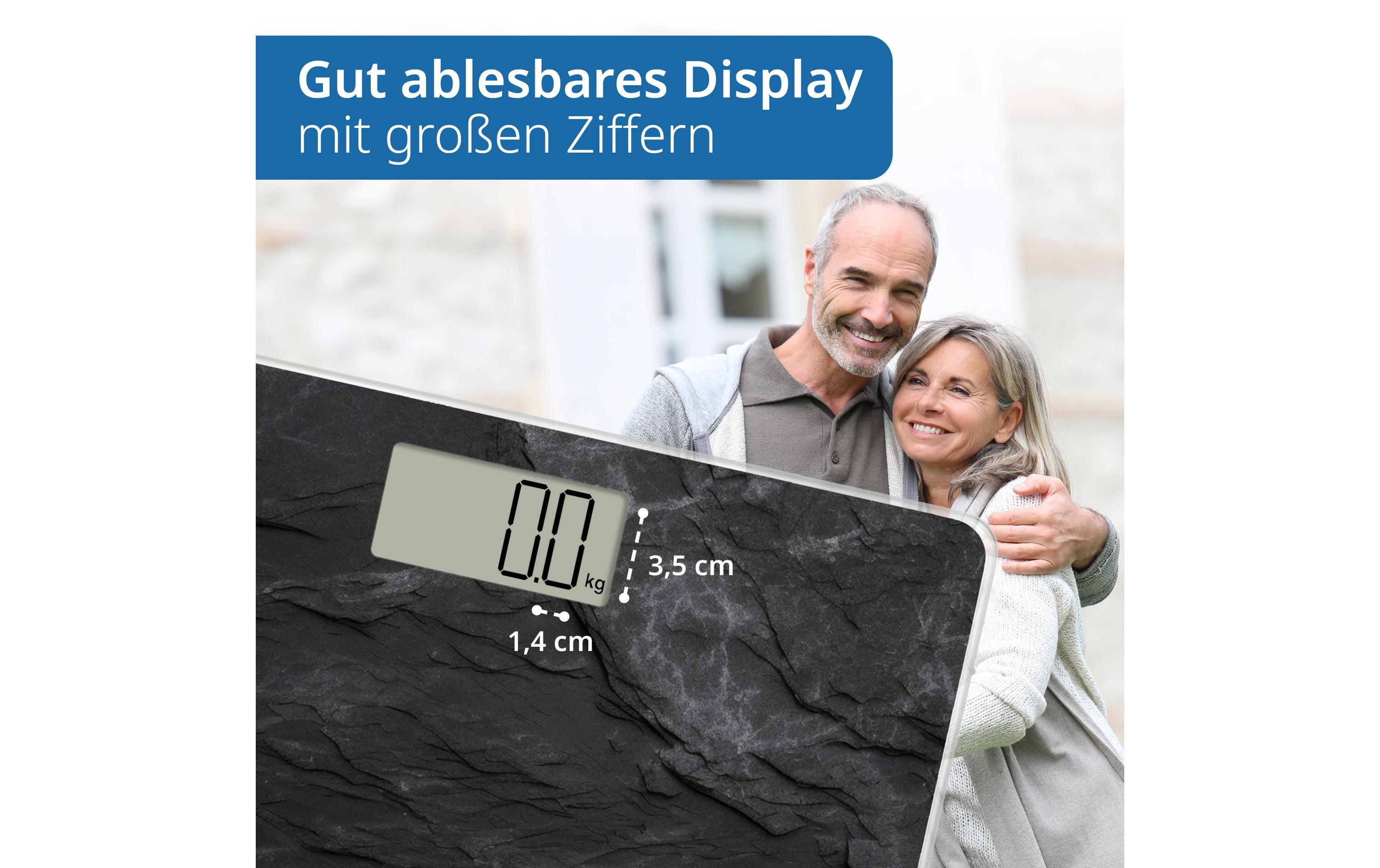 Personenwaage Amina SchieferDigitale Körperwaage in modernem Design