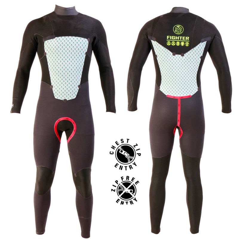 Combinaison Sooruz Fighter 3/2mm 2021 Chest Zip Navy - The Corner Shop