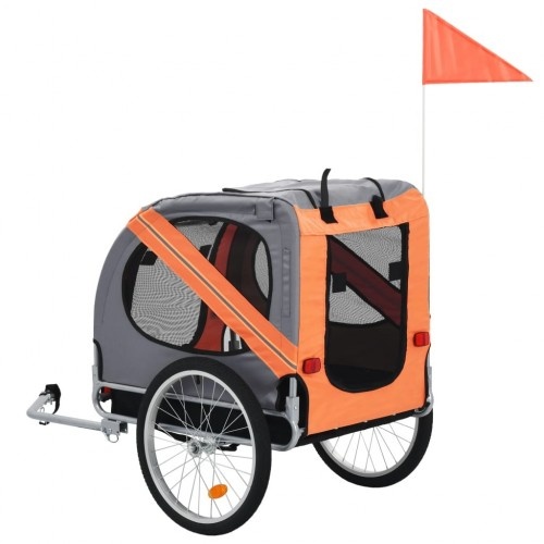 Reboque marrom para bicicletas de animais de estimação