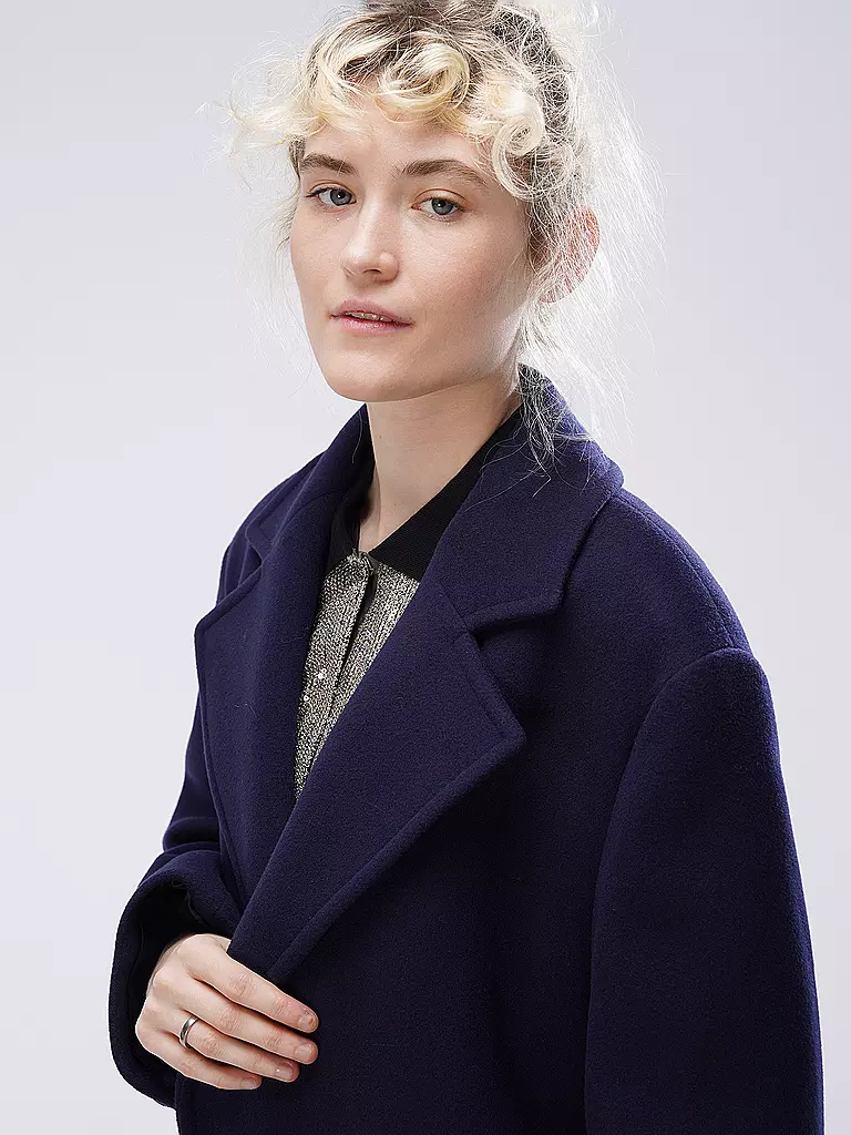 MSGM Wollmantel  dunkelblau