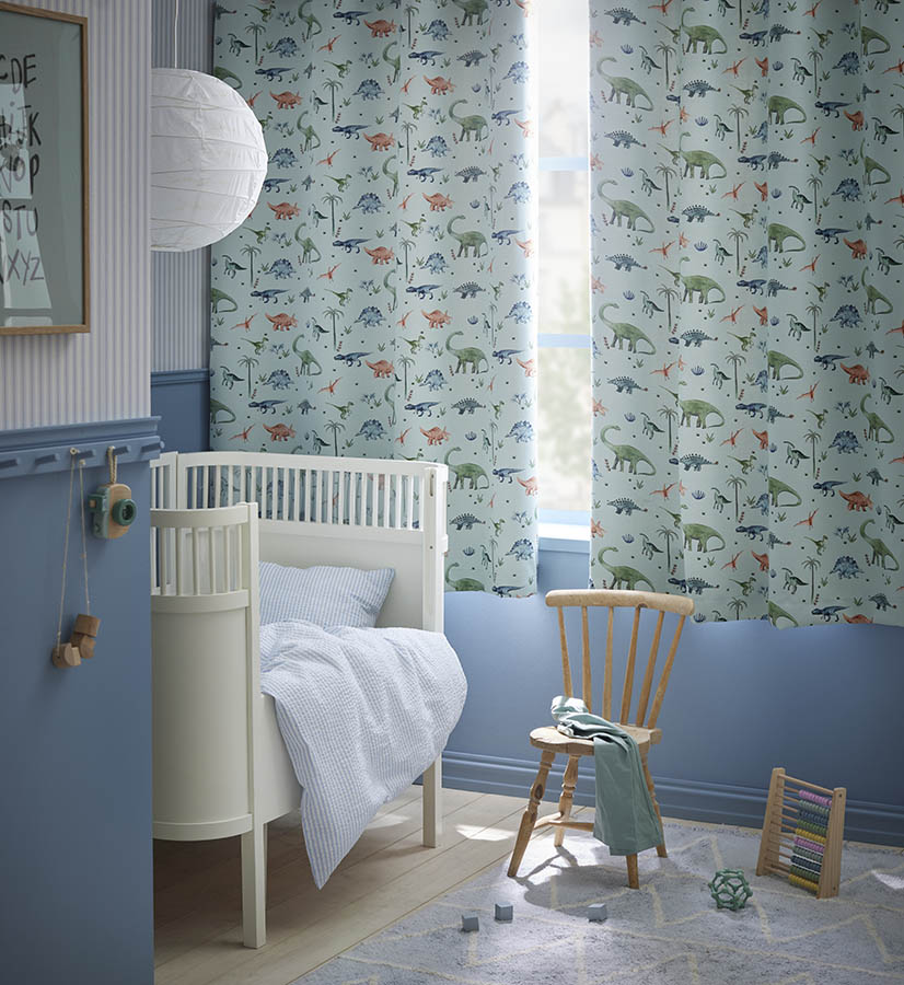 Dinosaur lysdempende gardin 140x160