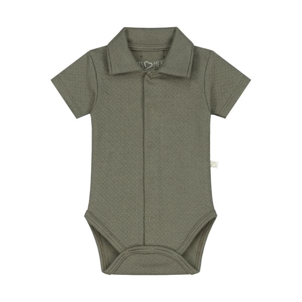 Mats & Merthe Charlotte Overslagromper Korte Mouw Off White 1 Mnd
