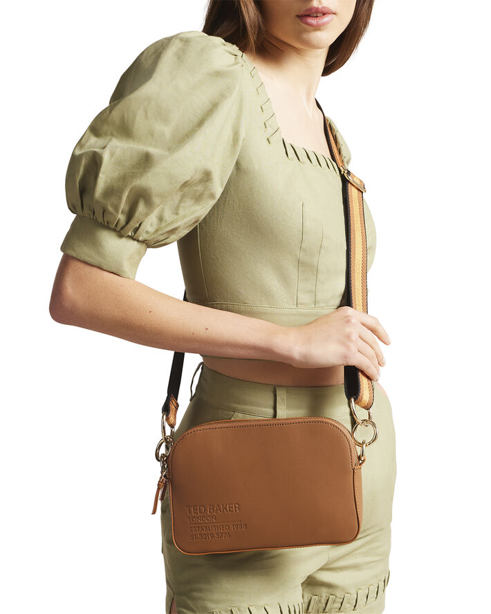 Ted Baker DARCELO Branded Webbing Camera Bag Brown