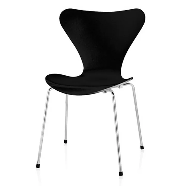 Fritz Hansen - Serie 7 Stuhl, Chrom / Esche schwarz gefärbt