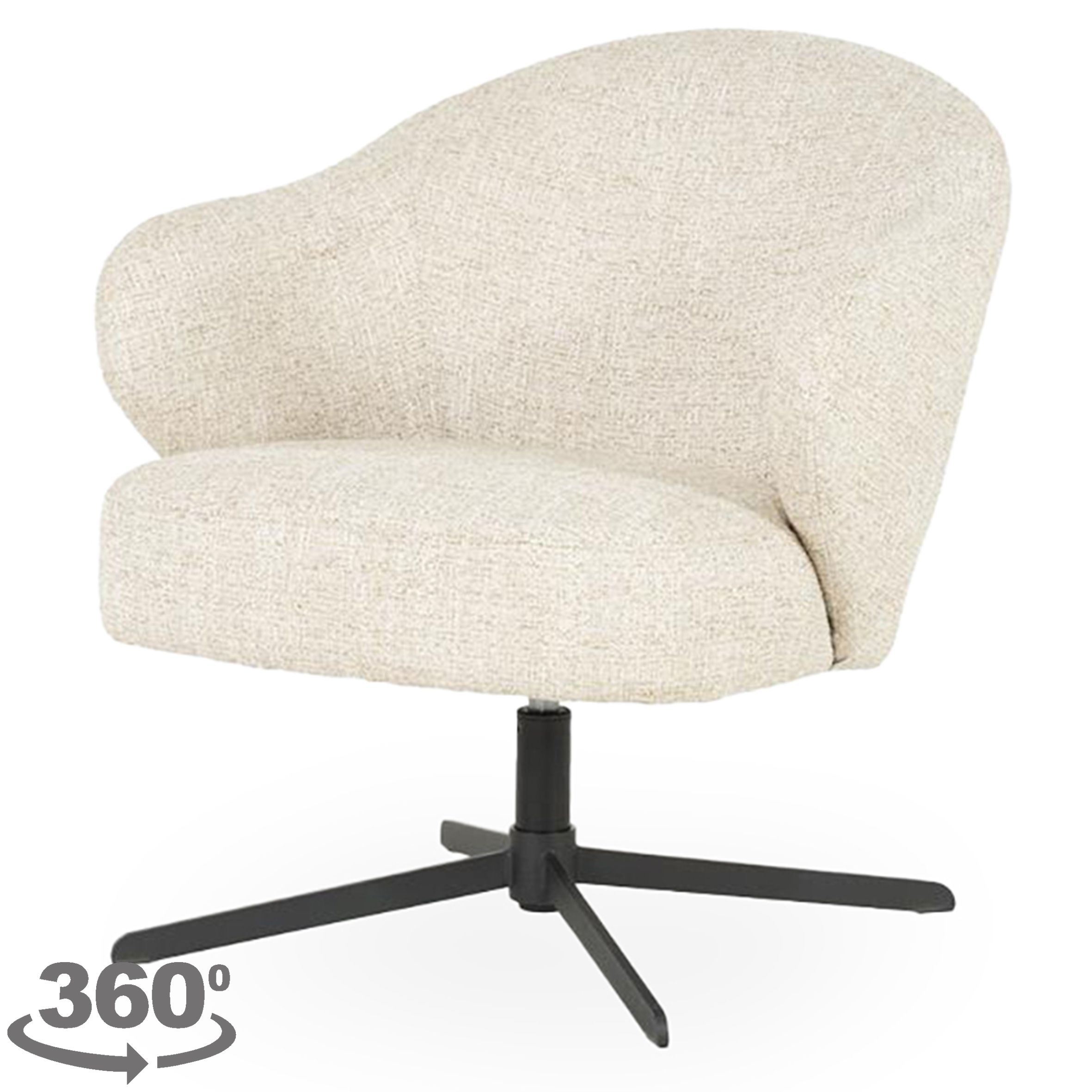 Draaifauteuil 96348 beige Connor B74.5 x D77 x H78.5 cm