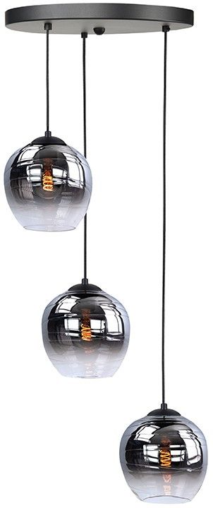 Hanglamp Zwart Semi Rookglas Fantasy ⌀35  cm