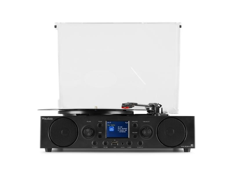 Audizio Plattenspieler Tulsa Braun/Schwarz Audiocenter mit Plattenspieler und DAB -Radio