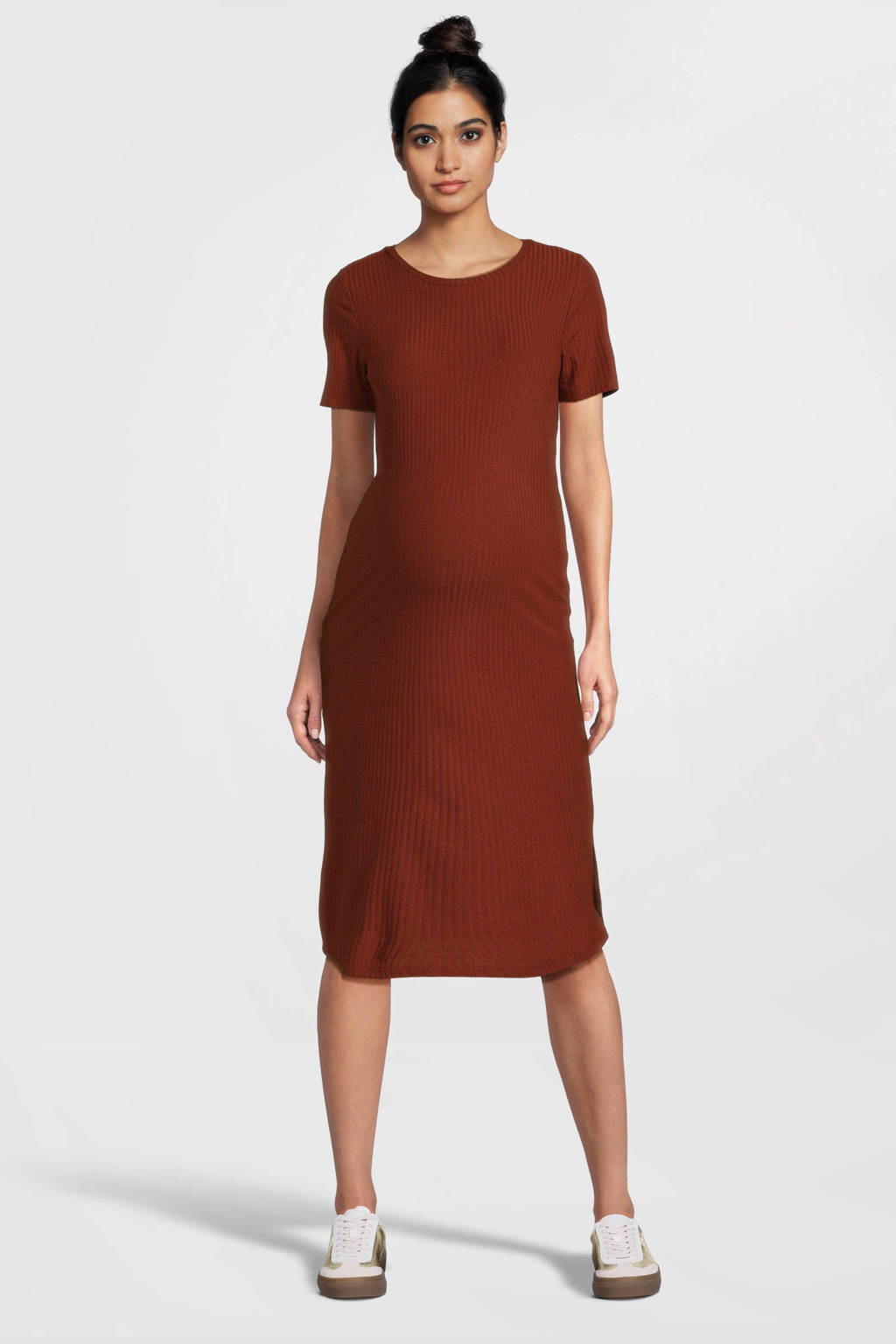 ONLY MATERNITY zwangerschapsjurk OLMNELLA brique