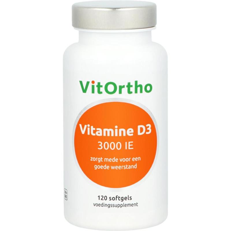 Vitortho Vitamine D3 3000IE 120 softgels
