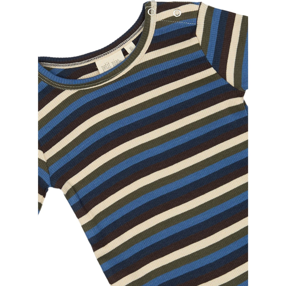 Køb Petit Piao True Navy Multistripe T-shirt L/S Modal Multi Striped