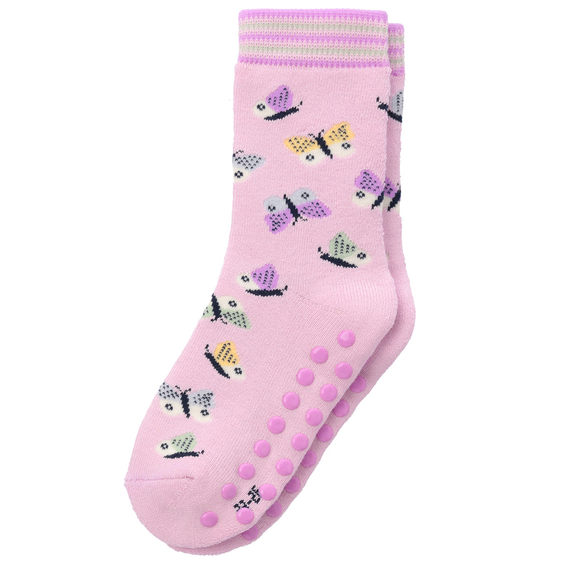 2 Paar Mädchen Stoppersocken im Set rosa / hellgrün