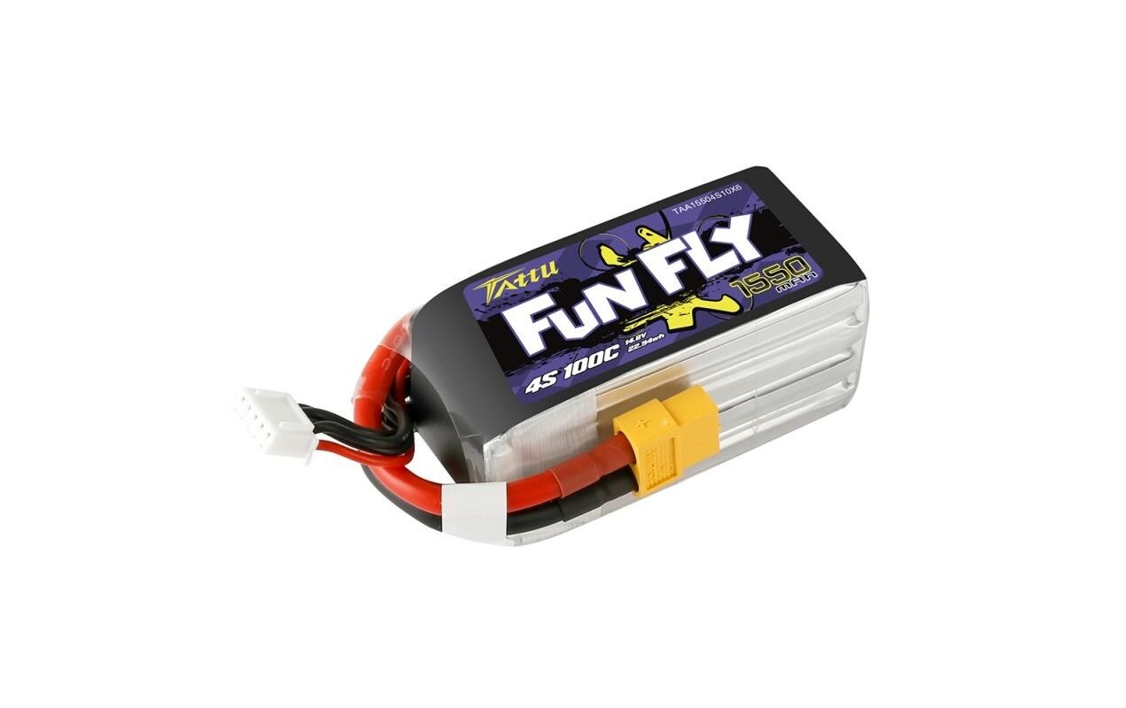 RC-Akku LiPo 1550 mAh 14.8 V 100C FunflySoftcase 4S LiPo-Akku für Multikopter mit XT60 Stecker