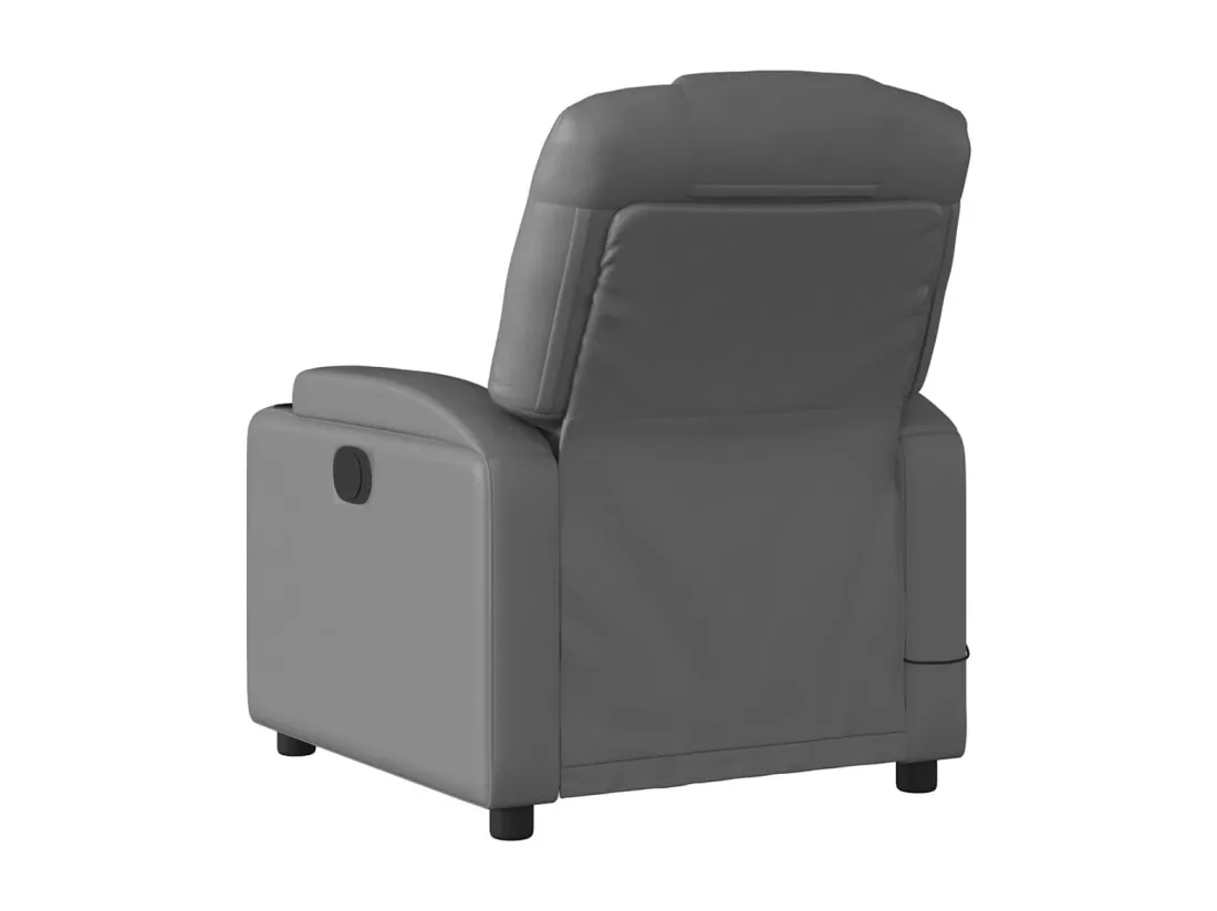 Fauteuil de massage inclinable Gris Similicuir