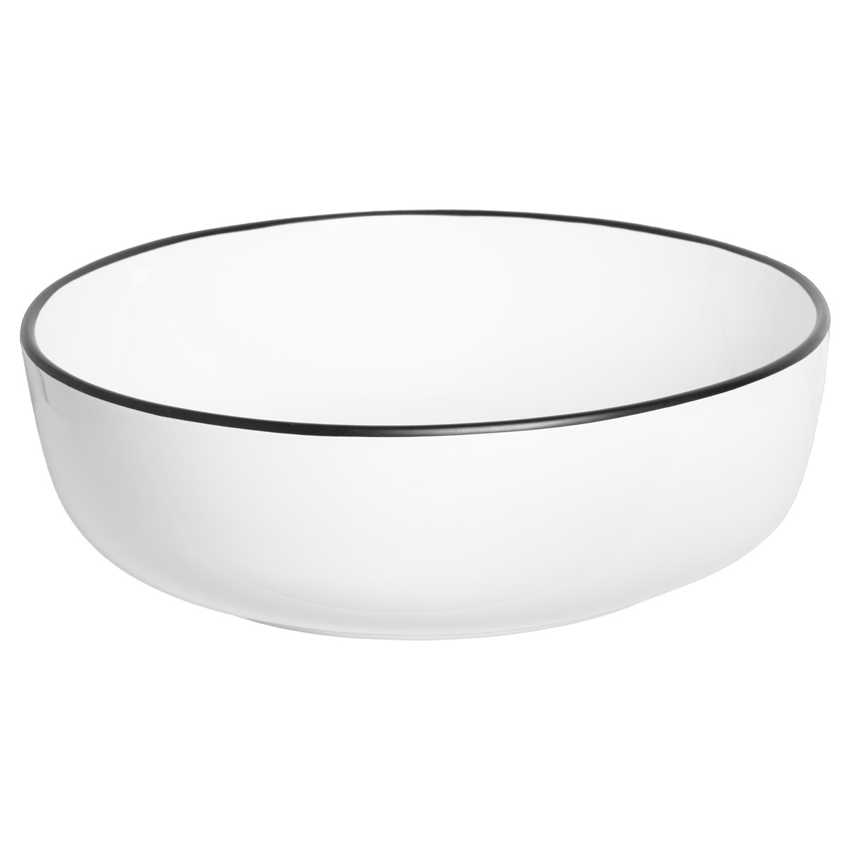 Kerra KR98 waskom rond wit met zwarte rand 41.5x41.5x13cm