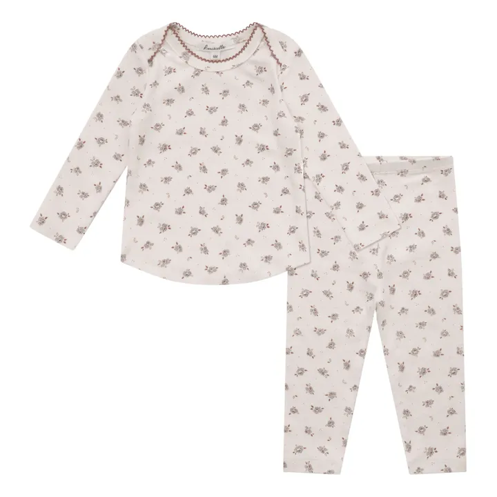 Louisiella Pyjama Perbena Fleuri Bébé | Ecru