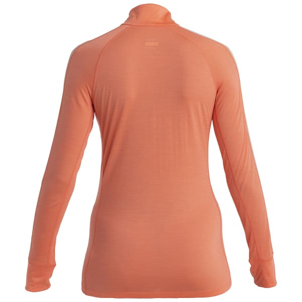 T-shirt thermique ICEBREAKER W MERINO 125 ZONEKNIT LS HALF ZIP TANG/PRALINE/CB