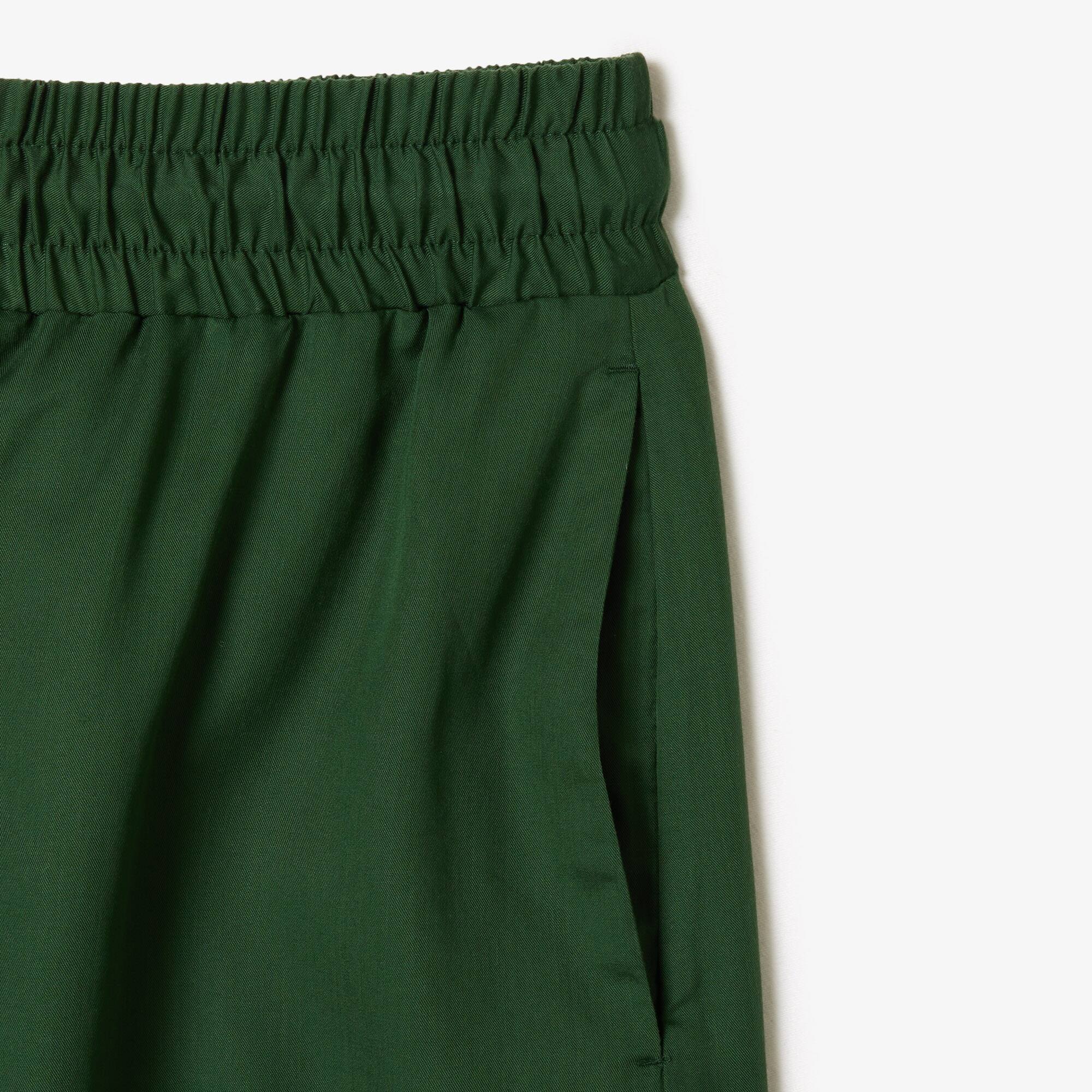 Short fluide en lyocell Shorts - Vert - Lacoste - Femme