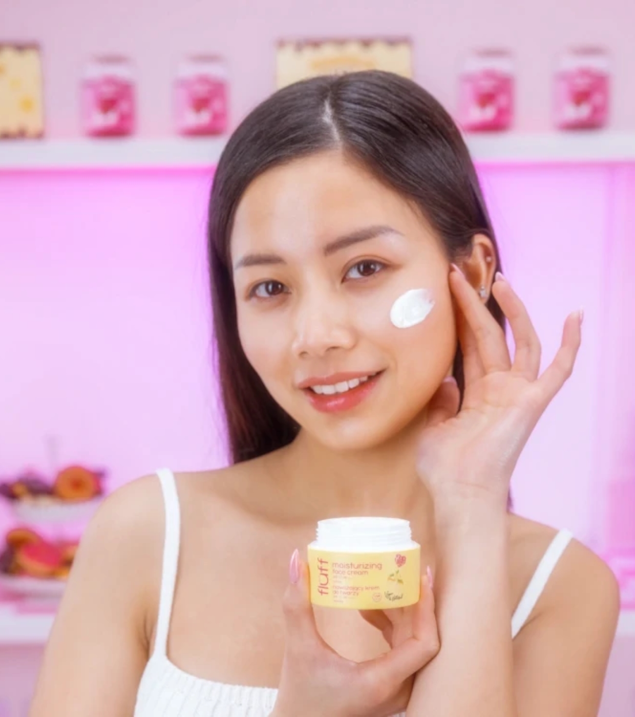 Fluff - Creme facial hidratante FPS50 PA+++ - Baunilha