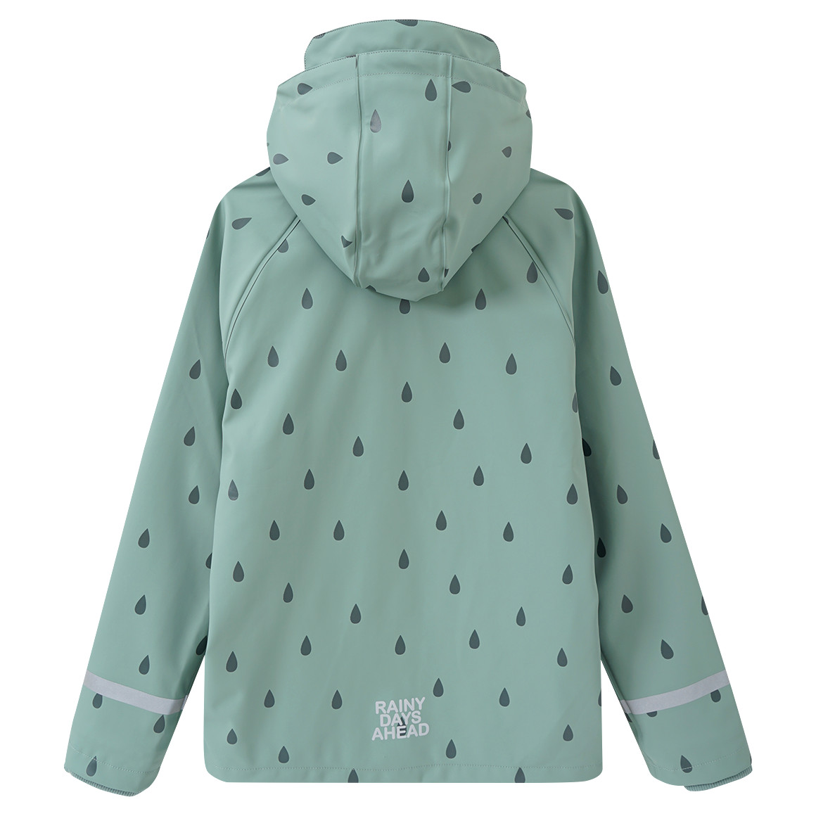 Yigga Kinder Regenjacke mit Regentropfen-Muster salbei