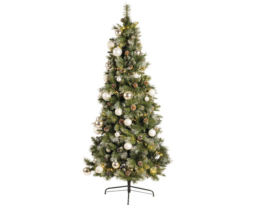 Kunstkerstboom, dennenboom Lafiora Montana, H 210 cm, groen en wit