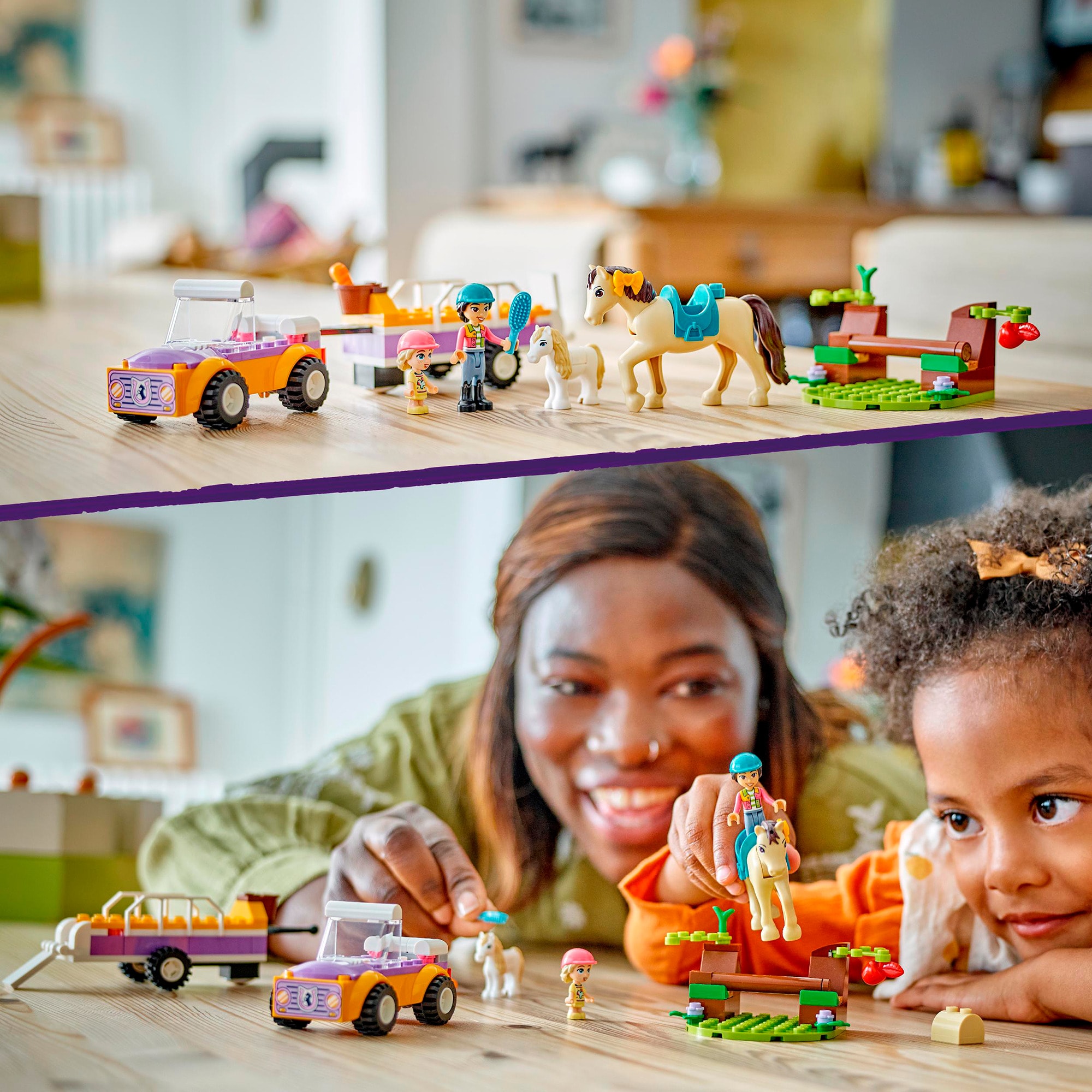 LEGO Konstruktionsspielzeug Friends Pferde- und Pony-Anhänger