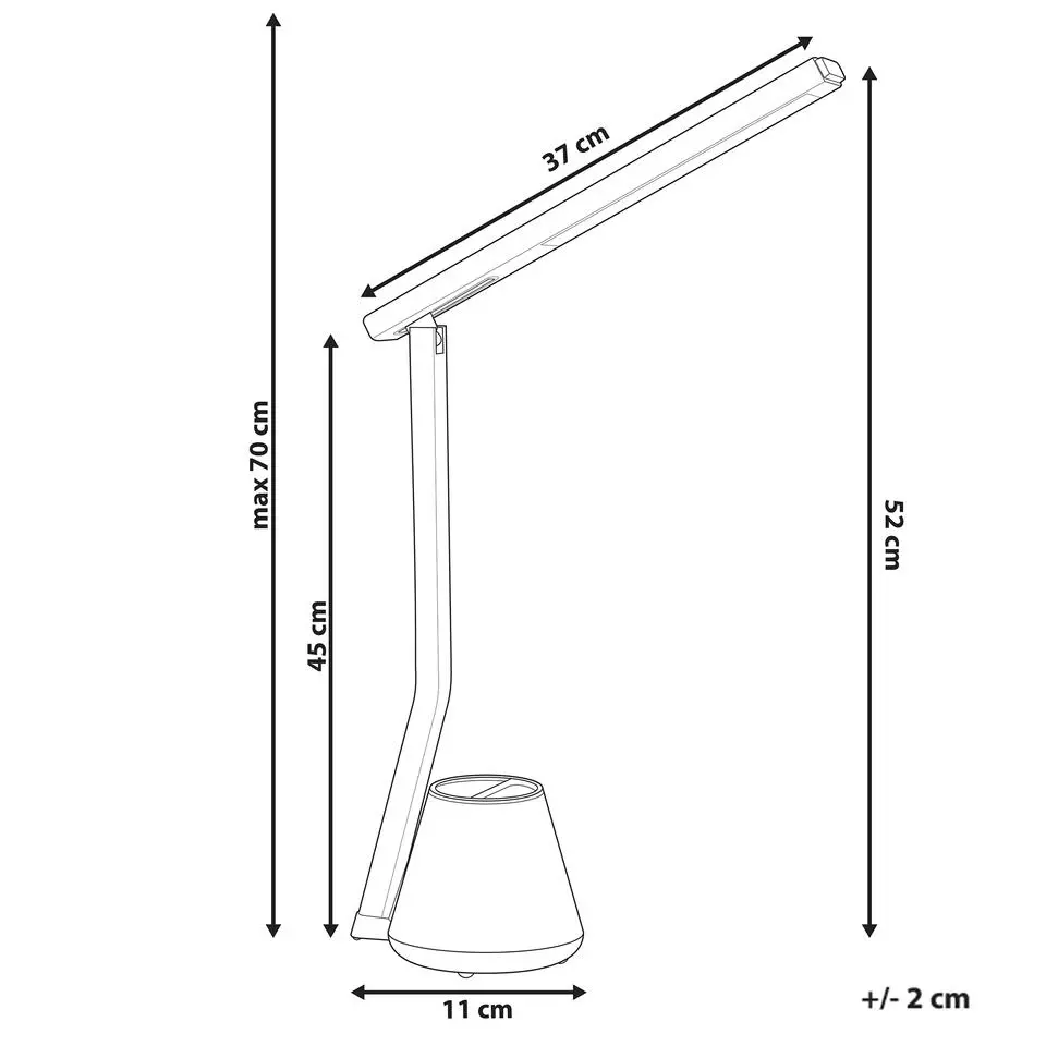 DENEB - Bureaulamp LED - Zwart - Synthetisch materiaal