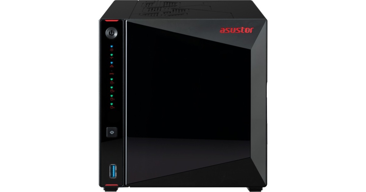 AsustorNimbustor 4 incl. 4x Seagate IronWolf 4 TB harde schijf nas  (Zwart, 2x LAN, USB, HDMI)