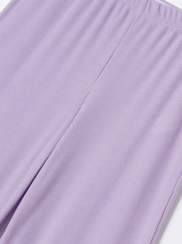 Calça de pijama canelada - Lilás