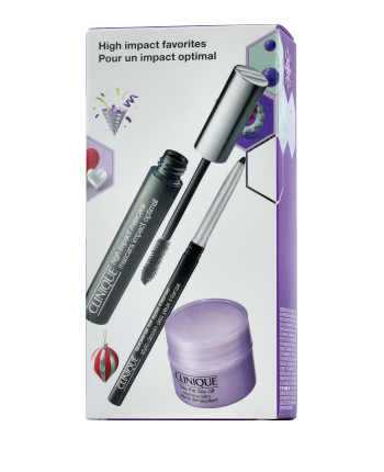 Clinique High Impact Mascara Set mit Mascara, Mini Quickliner & Cleansing Balm 7ml-0,14g-15ml