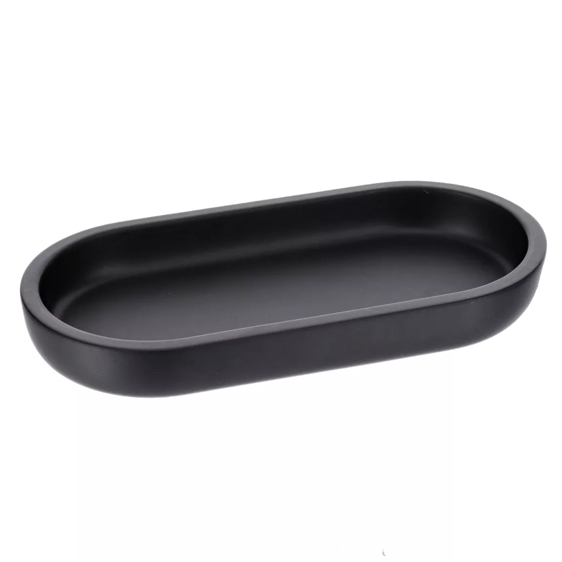 Plateau de rangement ovale (19,5 cm) Japandi Noir