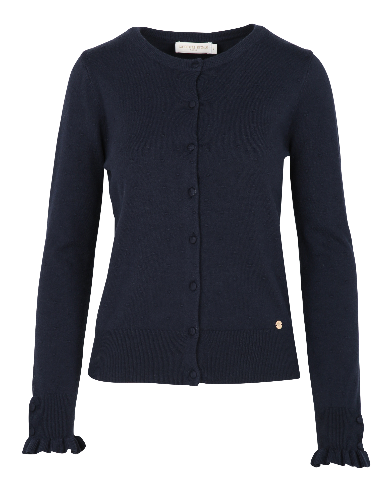 FORINA - Gilet à pois en relief | Bleu